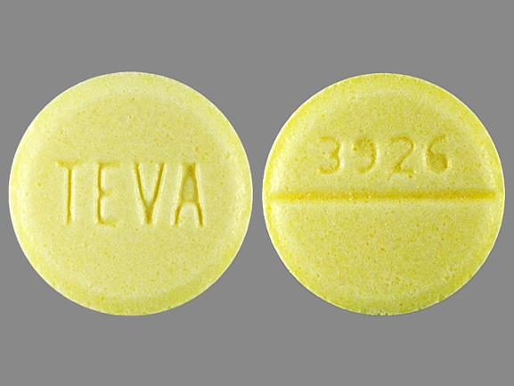 Pill TEVA 3926 Yellow Round is Diazepam