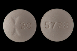 Pill Logo 20 5728 Beige Round is Famotidine