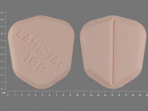 Pill LAMICTAL 100 Orange Six-sided is Lamictal