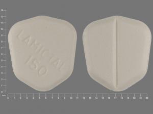 Pill LAMICTAL 150 White Six-sided is Lamictal