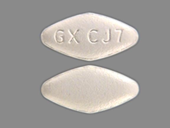 Pill GX CJ7 White Four-sided is Epivir