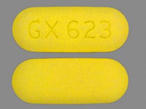 Pill GX 623 Yellow Elliptical/Oval is Ziagen