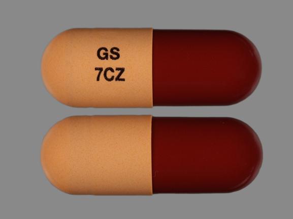 Pill GS 7CZ Orange Capsule/Oblong is Jalyn