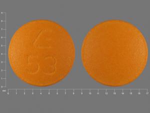 Pill E 53 Orange Round is Benazepril Hydrochloride