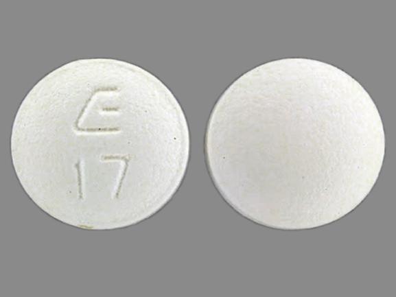 Pill E 17 White Round is Fluvoxamine Maleate