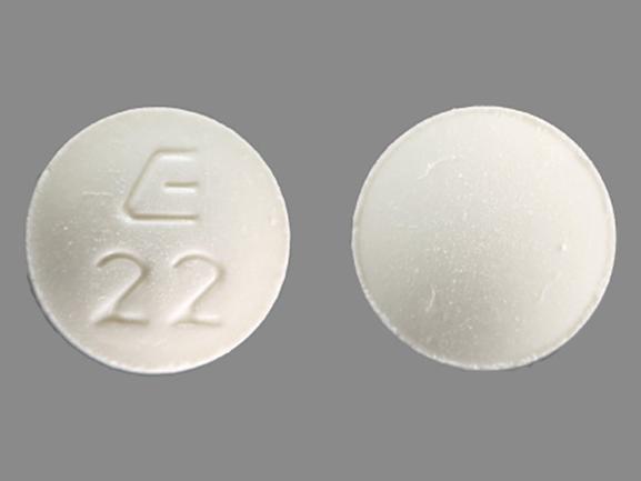 Orphenadrine citrate extended release 100 mg E 22
