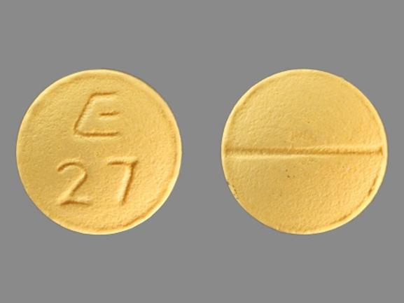 Pill E 27 Orange Round is Fluvoxamine Maleate