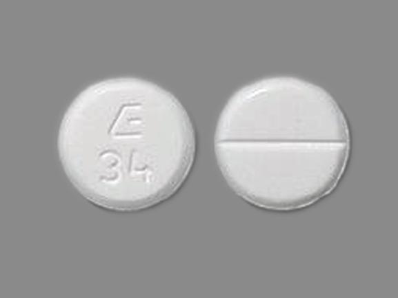 E 34 Pill White Round - Pill Identifier