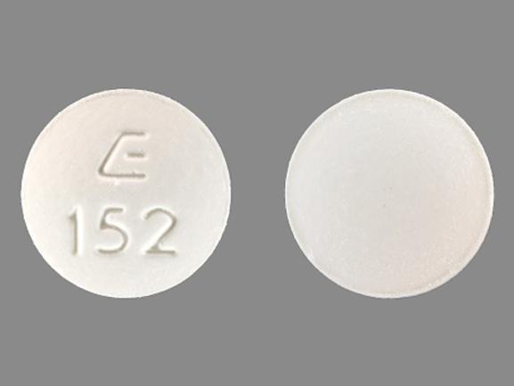 Hydrochlorothiazide and lisinopril 12.5 mg / 20 mg E 152