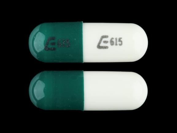 E 615 E 615 Pill Images Green White Capsule Shape E 615 E 615 Pill Images Green White Capsule Shape