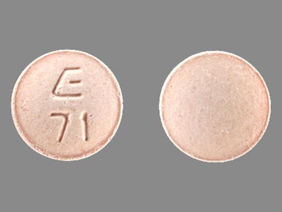 Hydrochlorothiazide and lisinopril 12.5 mg / 10 mg E 71