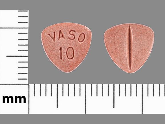Pill VASO 10 Red Three-sided is Vasotec