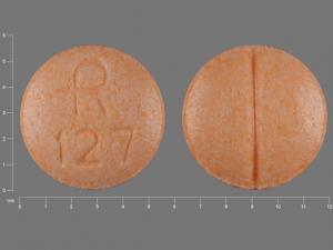 Pill R 127 Orange Round is Clonidine Hydrochloride