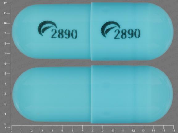 Pill Logo 2890 Logo 2890 Blue Capsule/Oblong is Duloxetine Hydrochloride Delayed-Release