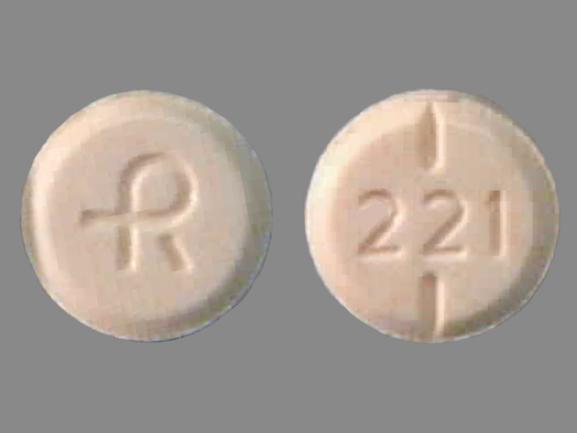 Pill R 221 Orange Round is Hydrochlorothiazide