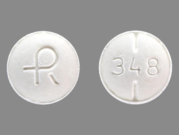 Pill R 348 White Round is Propylthiouracil