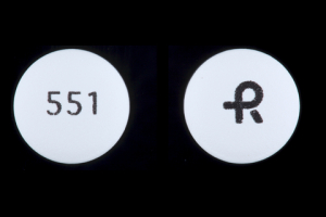 Pill 551 R White Round is Diclofenac Sodium Delayed Release