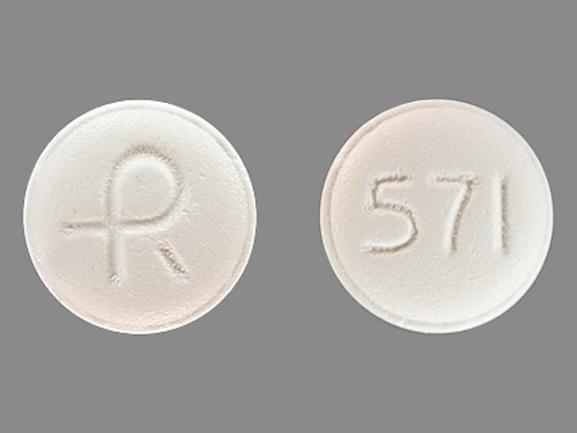 Pill R 571 White Round is Indapamide