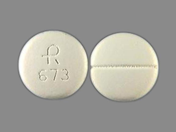 Pill R 673 White Round is Spironolactone