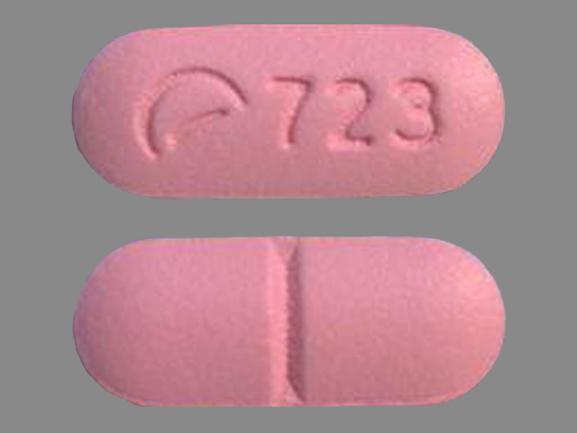 Pill Logo 723 Pink Oval is Sertraline Hydrochloride