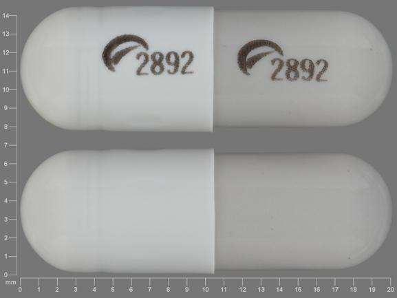 Pill Logo 2892 Logo 2892 Gray & White Capsule-shape is Duloxetine Hydrochloride Delayed-Release