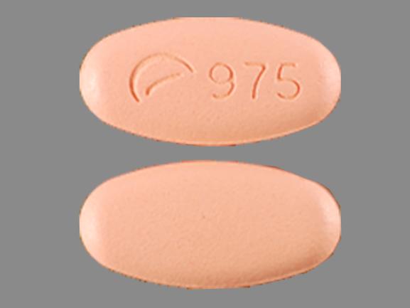 Pill Logo 975 Orange Oval is Levetiracetam Extended Release