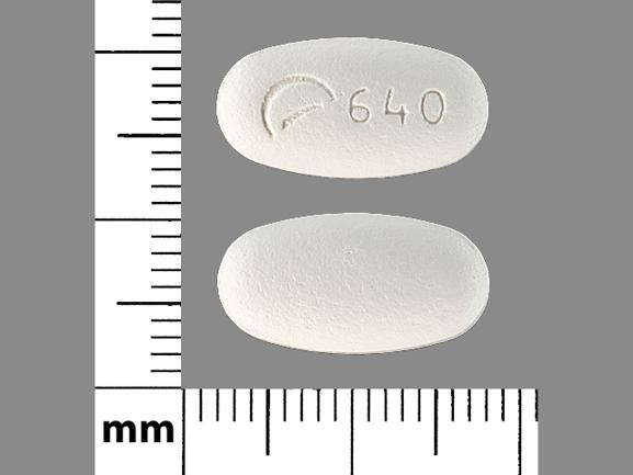 Pill Logo 640 White Oval is Ropinirole Hydrochloride Extended-Release