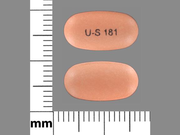 Pill U-S 181 Beige Oval is Divalproex Sodium Delayed-Release