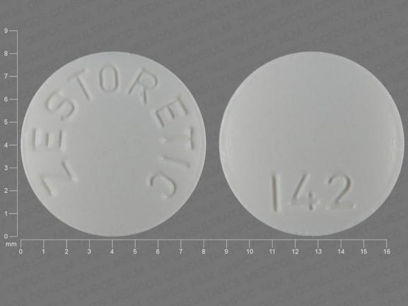 Pill ZESTORETIC 142 White Round is Zestoretic