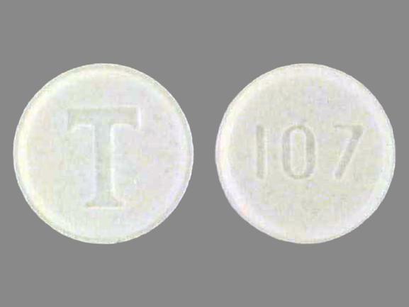 Pill T 107 White Round is Tenormin