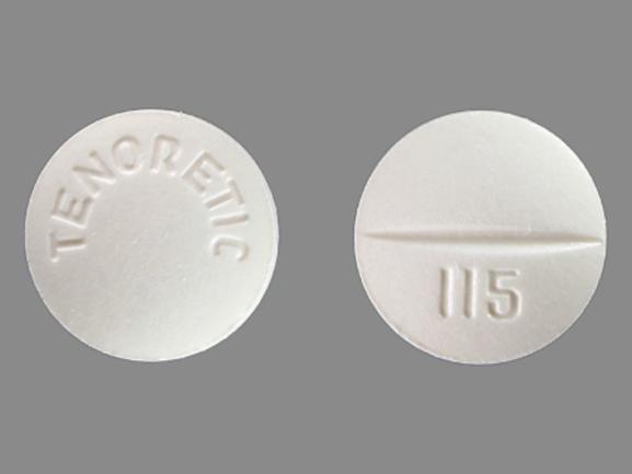 Pill TENORETIC 115 White Round is Tenoretic 50