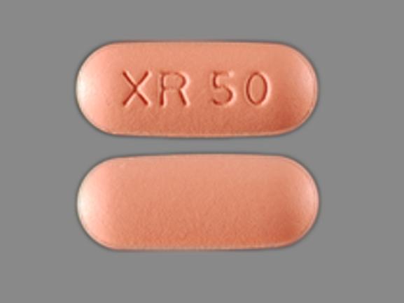 Pill XR 50 Peach Elliptical/Oval is Seroquel XR