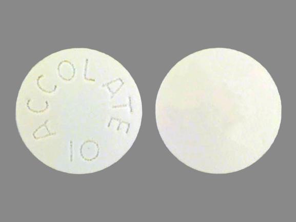 Pill ACCOLATE 10 White Round is Accolate