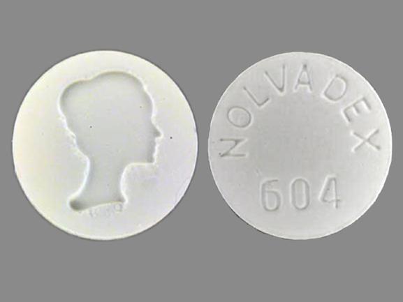 Pill LOGO NOLVADEX 604 White Round is Nolvadex