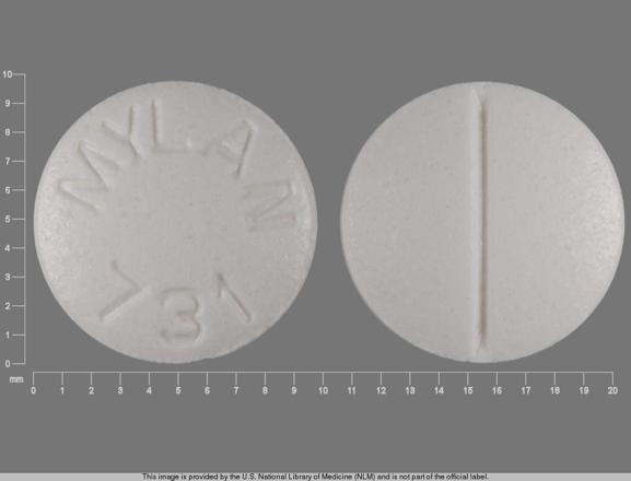 Hydrochlorothiazide and propranolol hydrochloride 25 mg / 40 mg MYLAN 731