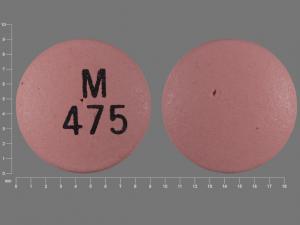 Pill M 475 Pink Round is Nifedipine ER