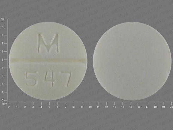 Pill M 547 White Round is Mercaptopurine