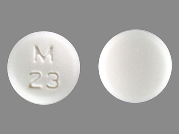 Pill M 23 White Round is Diltiazem Hydrochloride