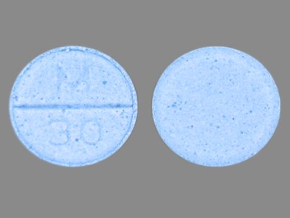 M 30 Pill Images (Blue / Round) .