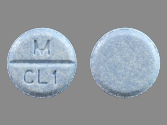 Pill M CL1 Blue Round is Carbidopa and Levodopa