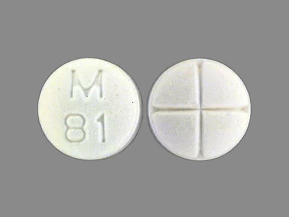 Pill M 81 White Round is Captopril and Hydrochlorothiazide