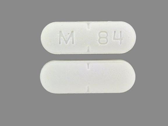 Pill M 84 is Captopril and Hydrochlorothiazide 50 mg / 15 mg