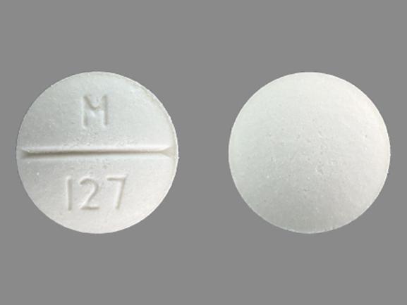 Pill M 127 White Round is Pindolol