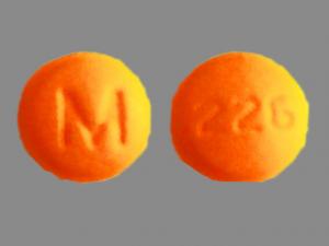 Pill M 226 Orange Round is Quinapril Hydrochloride