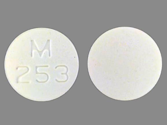 Pill M 253 White Round is Acyclovir