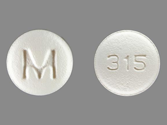 Pill M 315 White Round is Ondansetron Hydrochloride