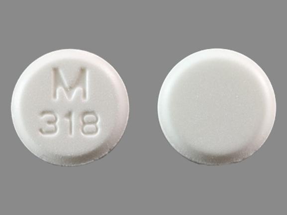 Pill M 318 White Round is Pioglitazone Hydrochloride