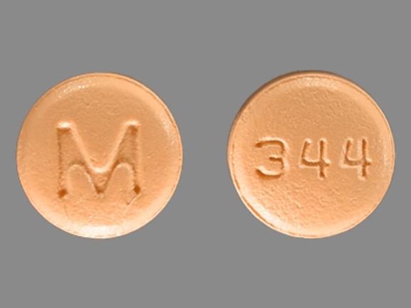 Pill M 344 Orange Round is Ondansetron Hydrochloride