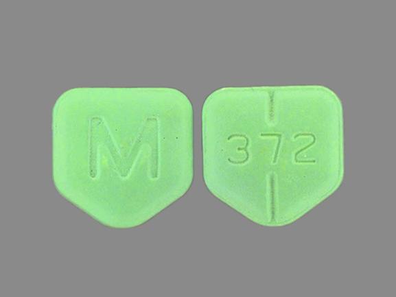 Pill 372 M Green Five-sided is Cimetidine