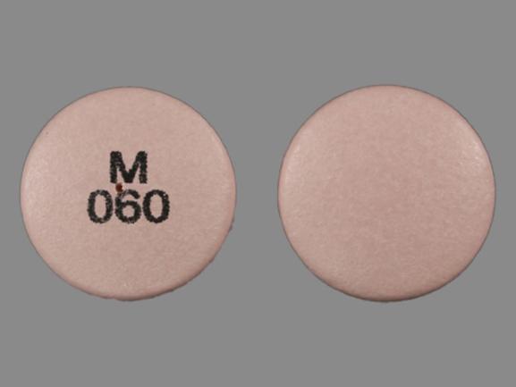 Pill M 060 Pink Round is Nifedipine Extended-Release